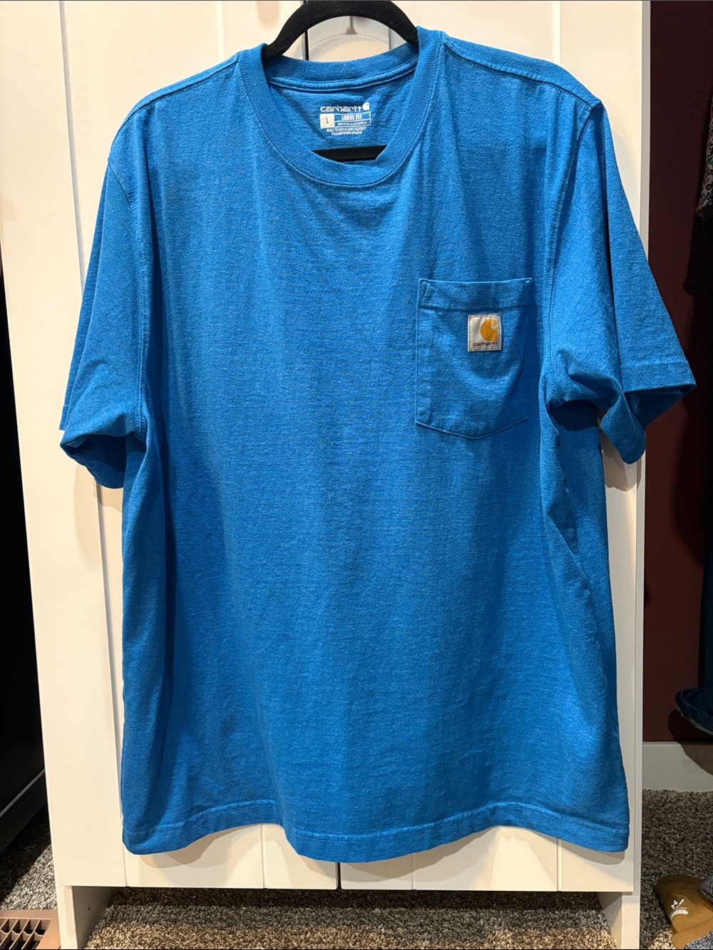 Carhartt Short-Sleeve Pocket Tee in Bright Blue